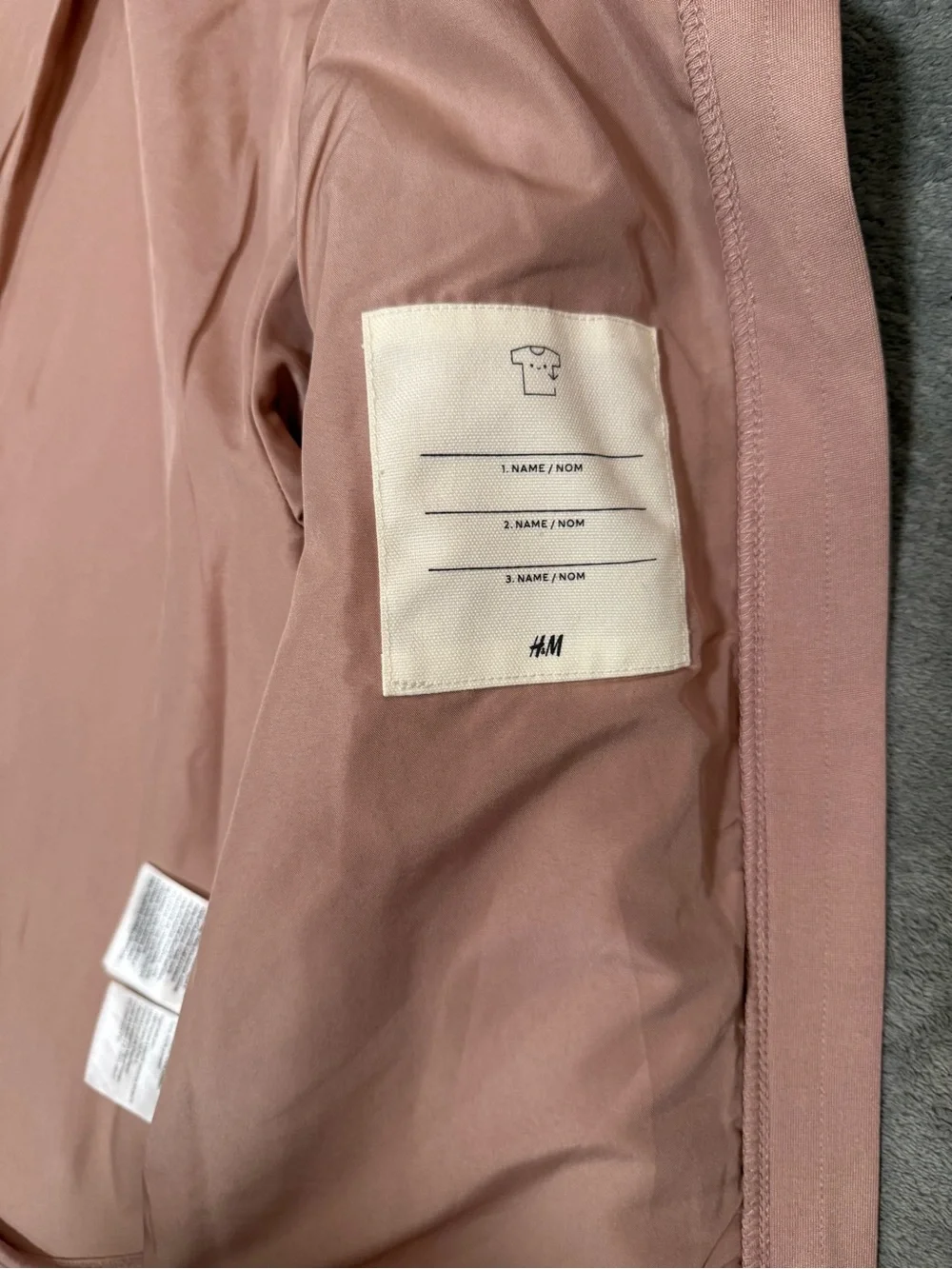 H&M Girl Dusty Pink Fleece Zip Jacket 6-8